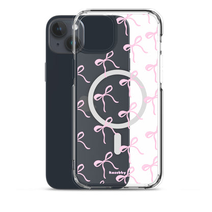 Pink Coquette Bows Aesthetic Phone Case with MagSafe® Compatibility