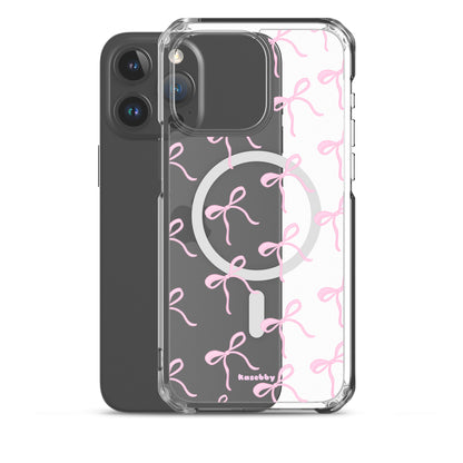 Pink Coquette Bows Aesthetic Phone Case with MagSafe® Compatibility