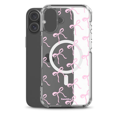 Pink Coquette Bows Aesthetic Phone Case with MagSafe® Compatibility
