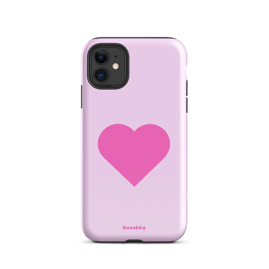 Pink Heart Cute Aesthetic Phone Case – Girly Protective iPhone Cover