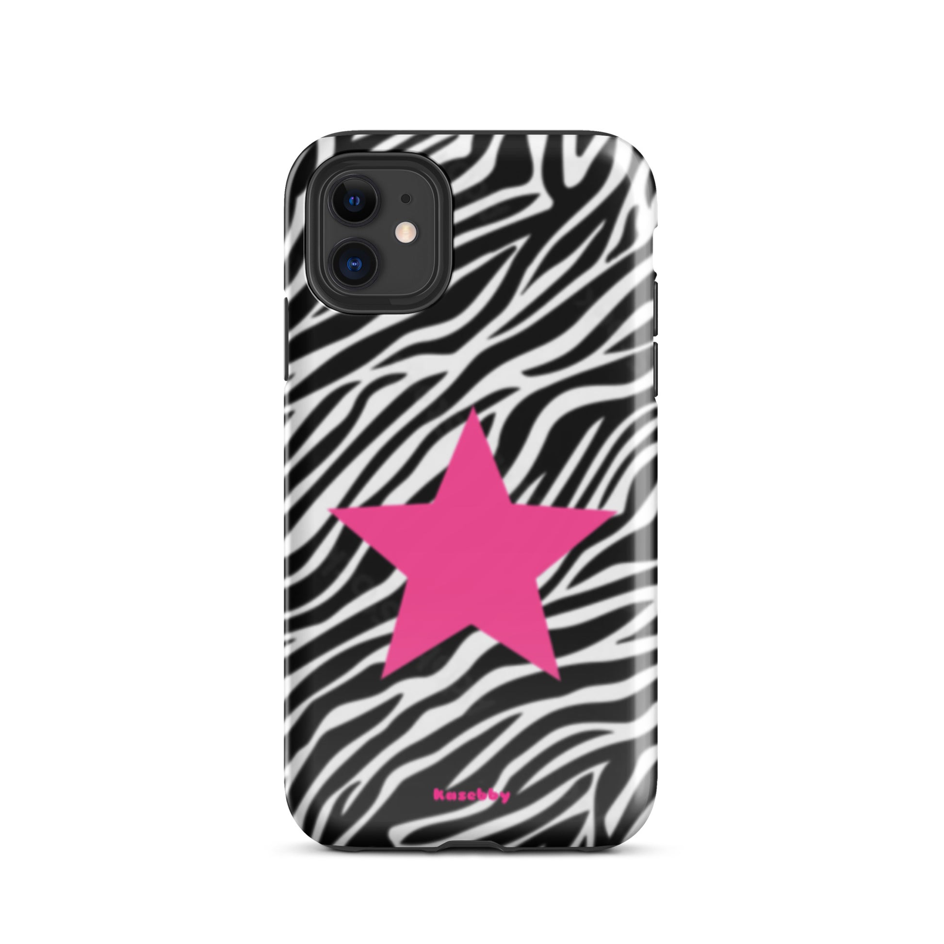Zebra Print 2000s McBling Aesthetic Phone Case – Trendy Protective iPhone Cover