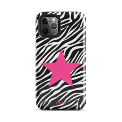 Zebra Print 2000s McBling Aesthetic Phone Case – Trendy Protective iPhone Cover