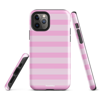 Pink Striped Phone Case - kasebby