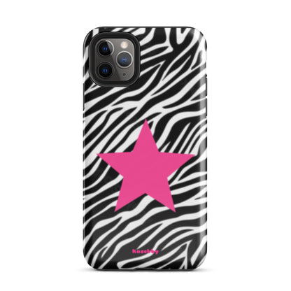 Zebra Print 2000s McBling Aesthetic Phone Case – Trendy Protective iPhone Cover
