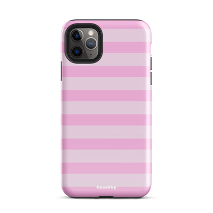 Pink Striped Phone Case - kasebby