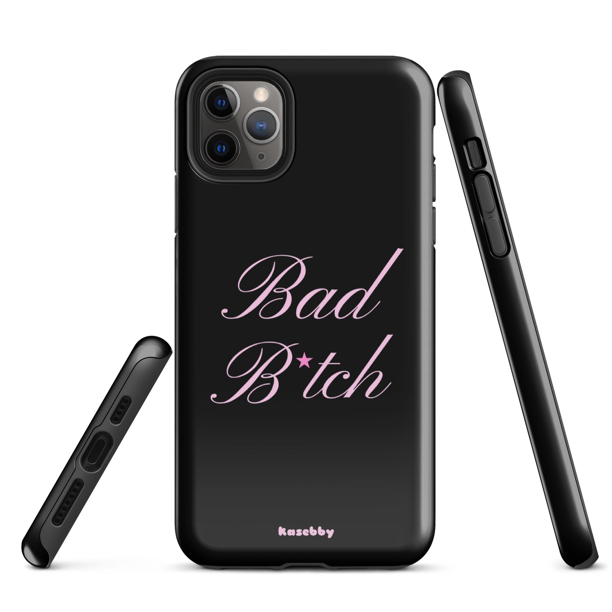 Pink and Black Baddie Phone Case - kasebby