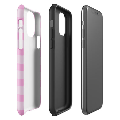 Pink Striped Phone Case - kasebby