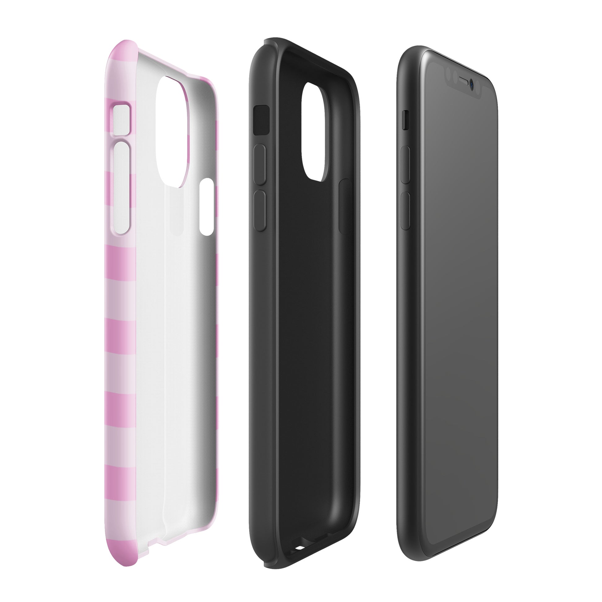 Pink Striped Phone Case - kasebby