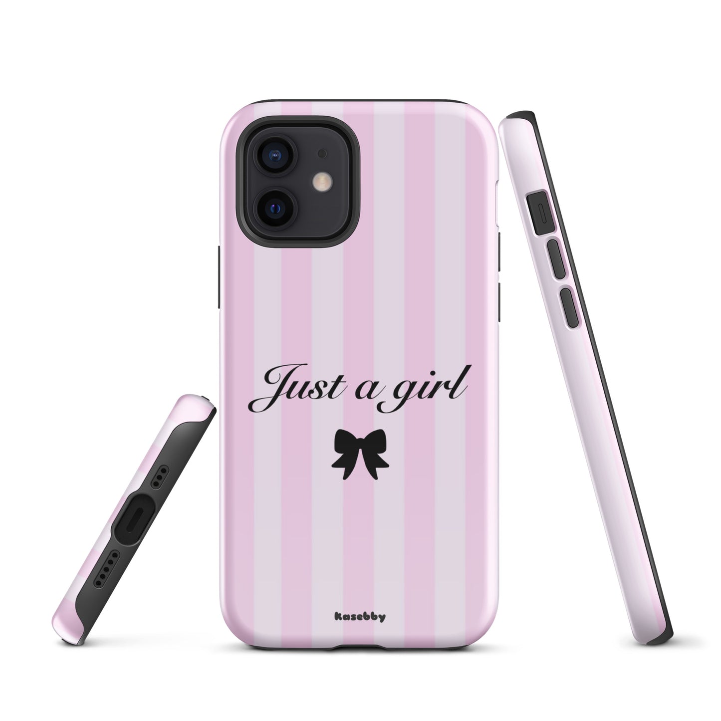 Just a Girl Pink Coquette Aesthetic Phone Case