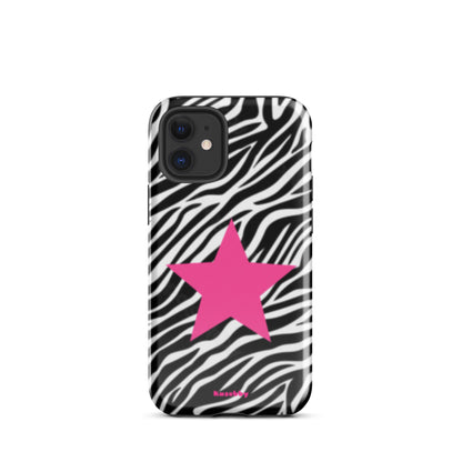 Zebra Print 2000s McBling Aesthetic Phone Case – Trendy Protective iPhone Cover