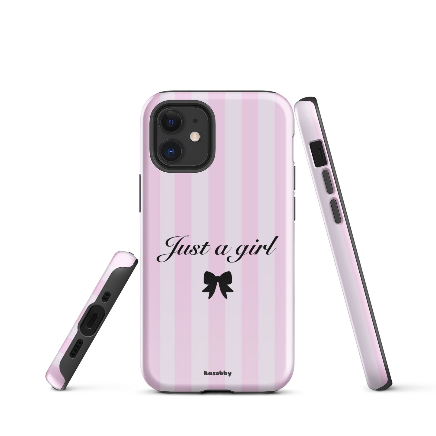 Just a Girl Pink Coquette Aesthetic Phone Case