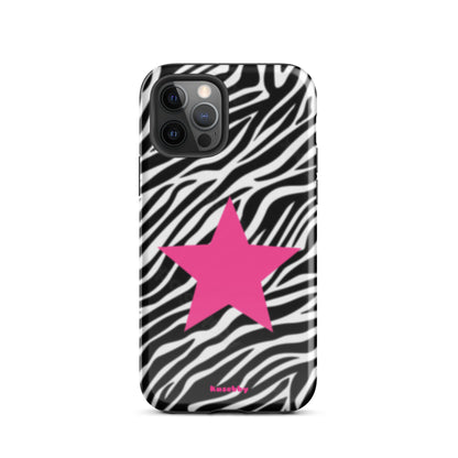 Zebra Print 2000s McBling Aesthetic Phone Case – Trendy Protective iPhone Cover