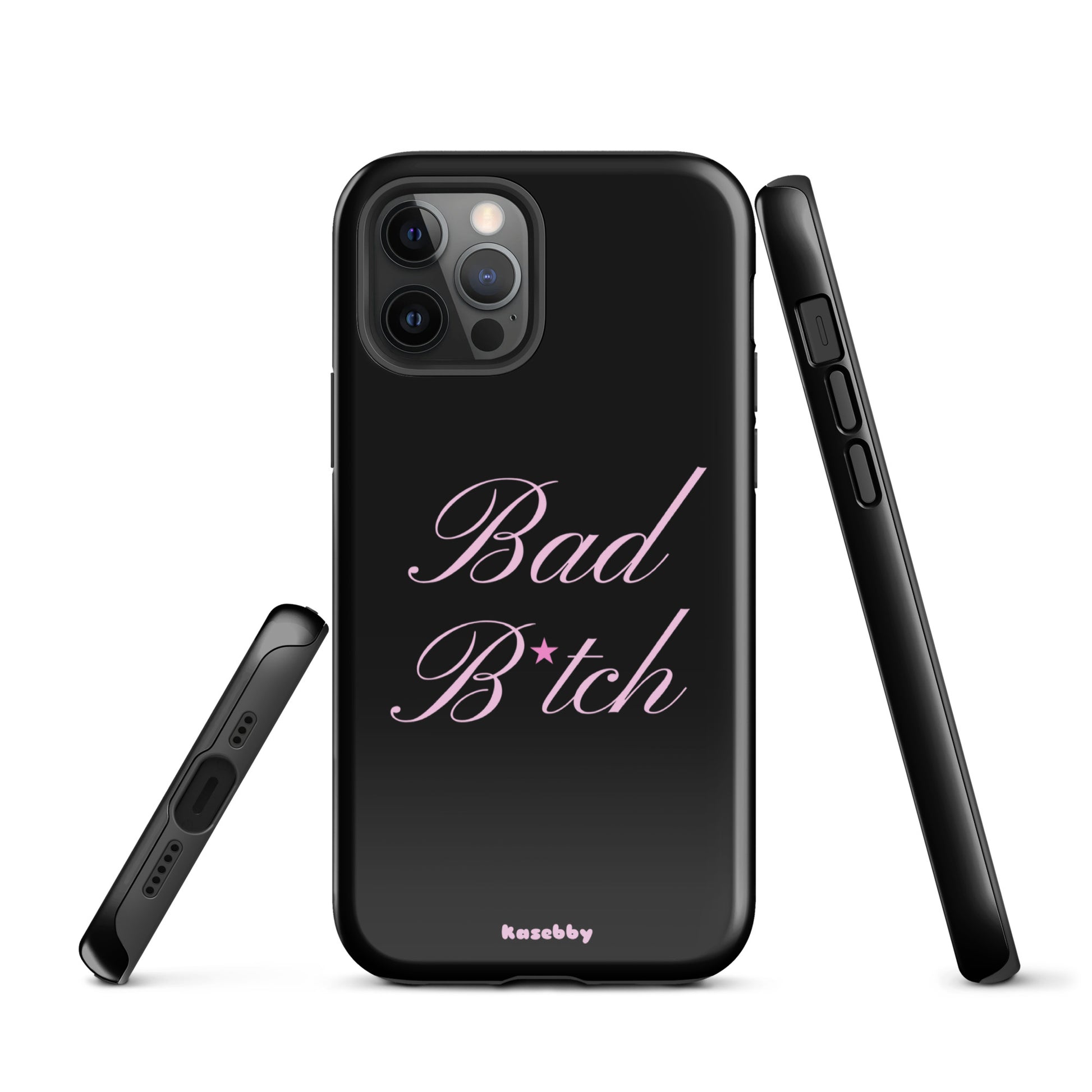 Pink and Black Baddie Phone Case - kasebby