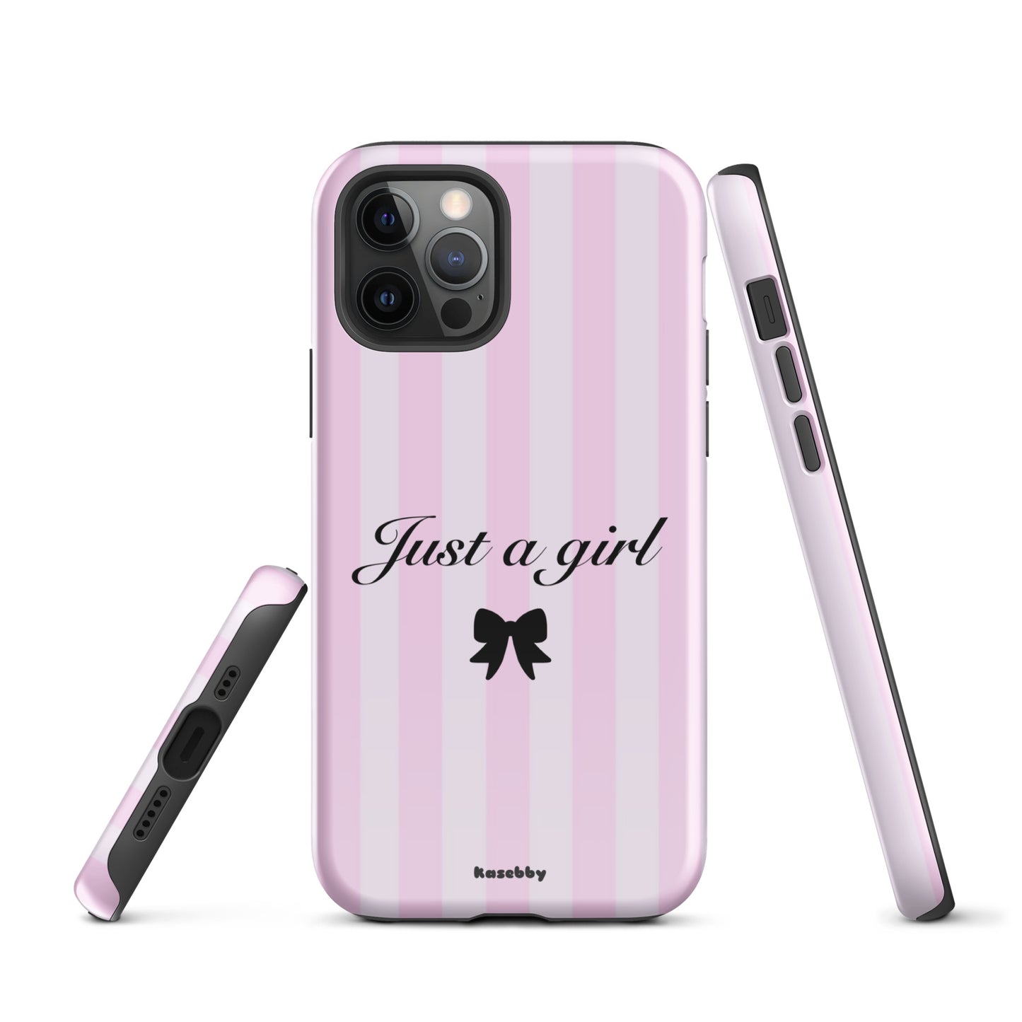 Just a Girl Pink Coquette Aesthetic Phone Case