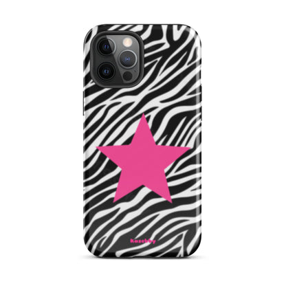 Zebra Print 2000s McBling Aesthetic Phone Case – Trendy Protective iPhone Cover