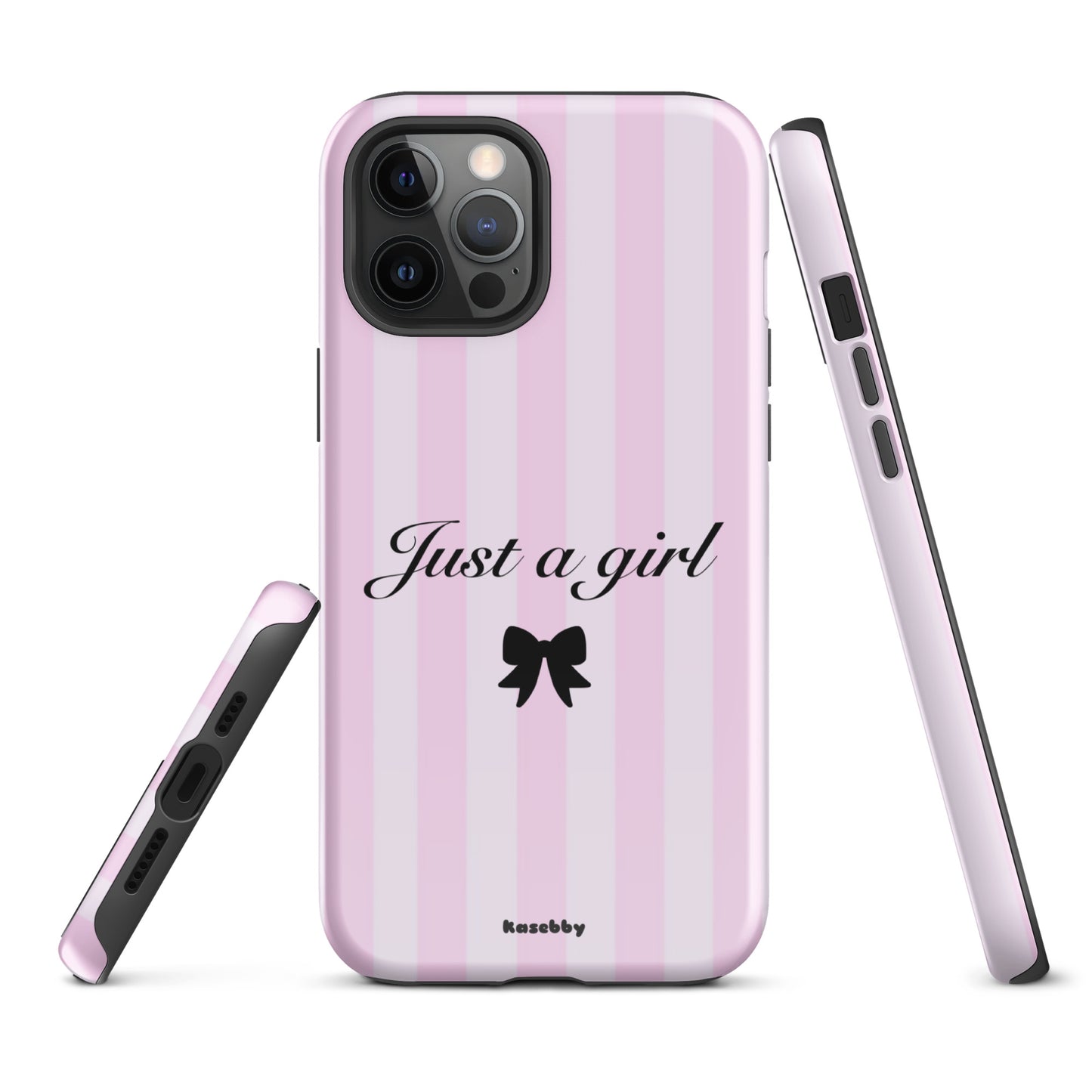 Just a Girl Pink Coquette Aesthetic Phone Case