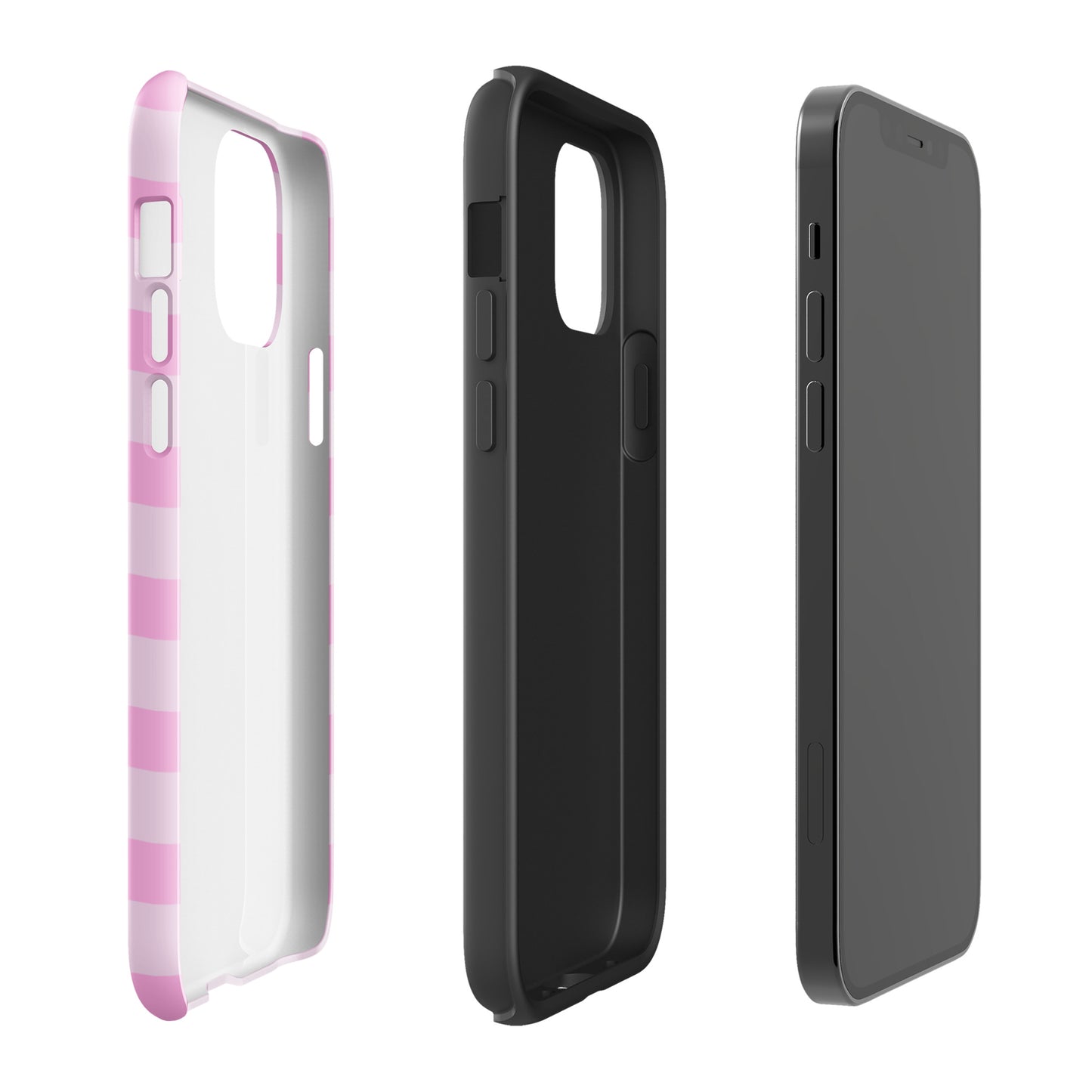 Pink Striped Phone Case - kasebby