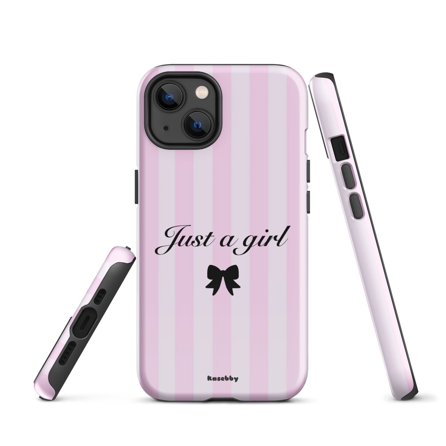Just a Girl Pink Coquette Aesthetic Phone Case