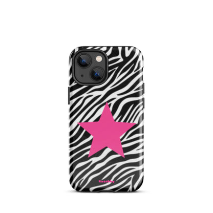 Zebra Print 2000s McBling Aesthetic Phone Case – Trendy Protective iPhone Cover