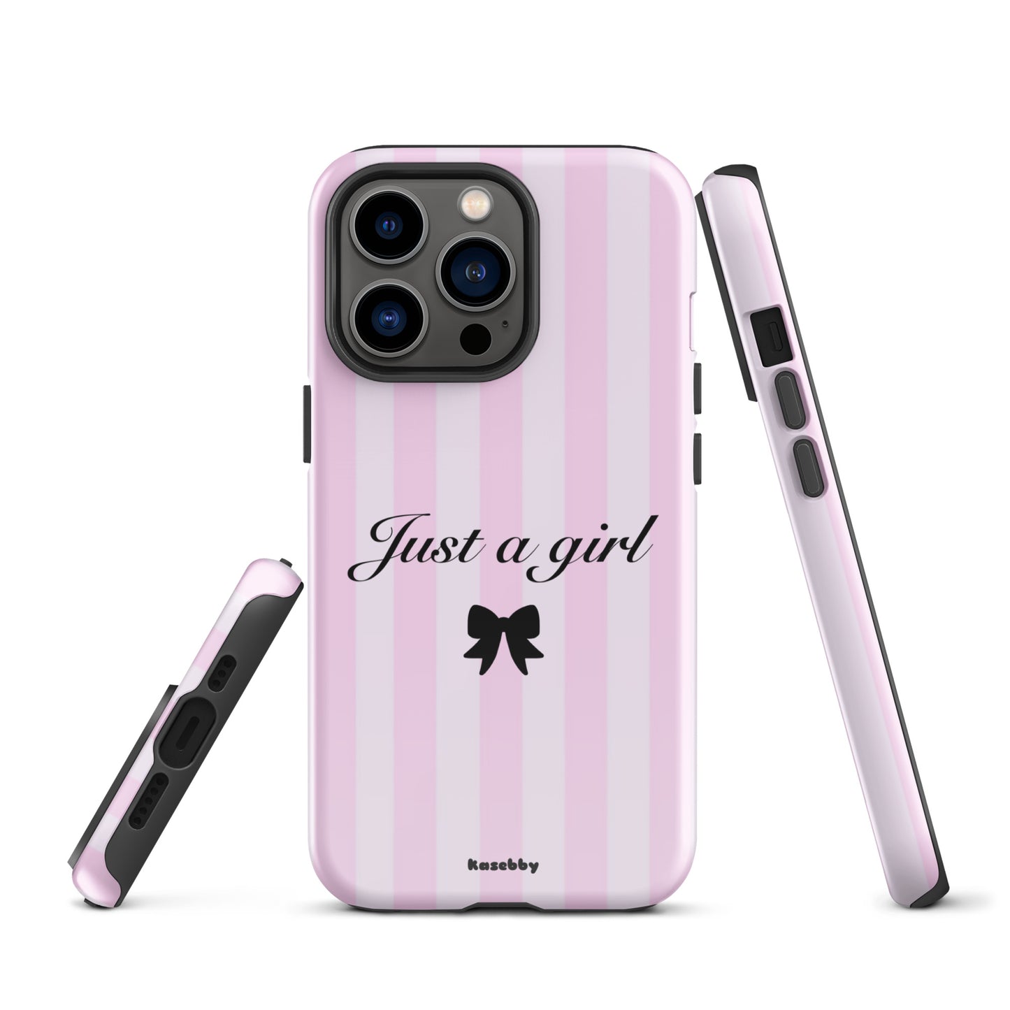Just a Girl Pink Coquette Aesthetic Phone Case