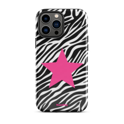 Zebra Print 2000s McBling Aesthetic Phone Case – Trendy Protective iPhone Cover