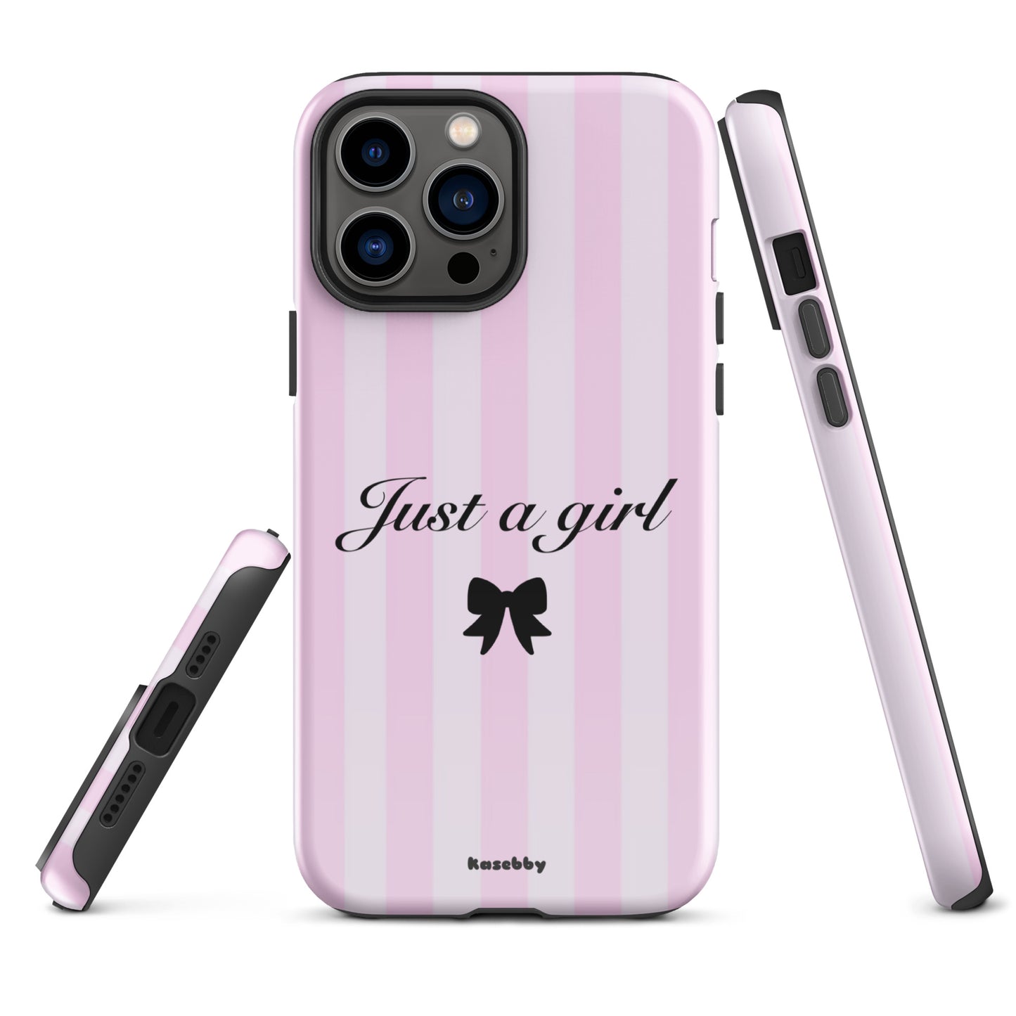 Just a Girl Pink Coquette Aesthetic Phone Case