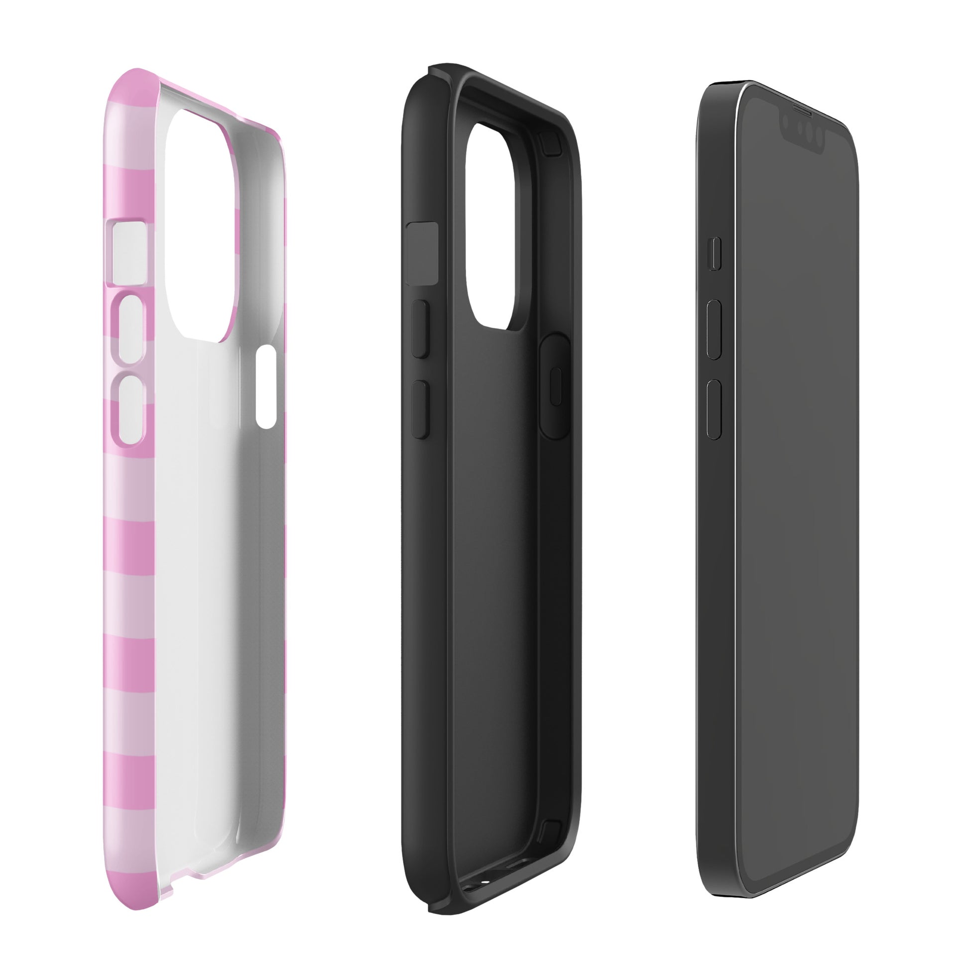 Pink Striped Phone Case - kasebby