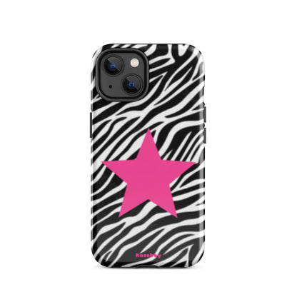 Zebra Print 2000s McBling Aesthetic Phone Case – Trendy Protective iPhone Cover