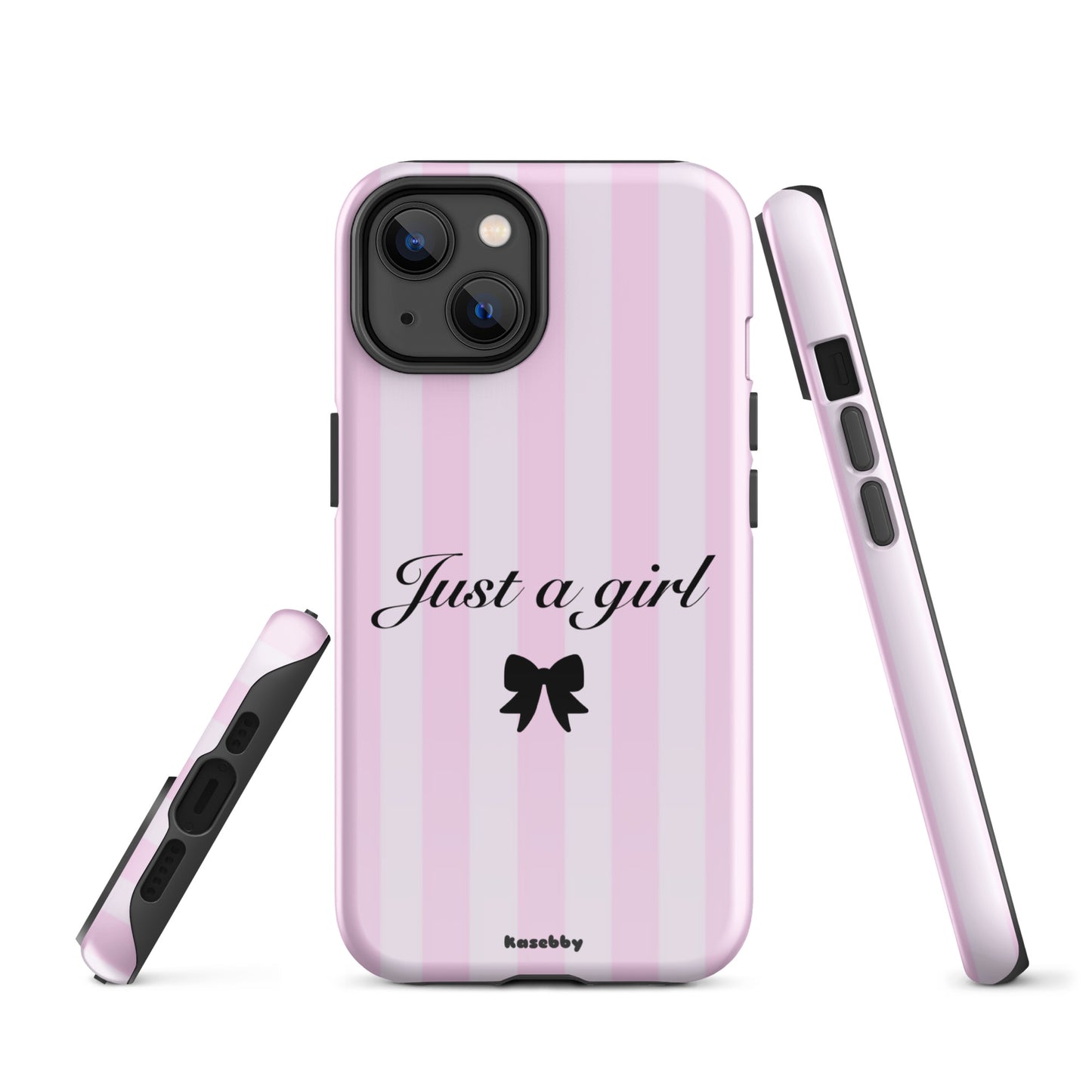 Just a Girl Pink Coquette Aesthetic Phone Case