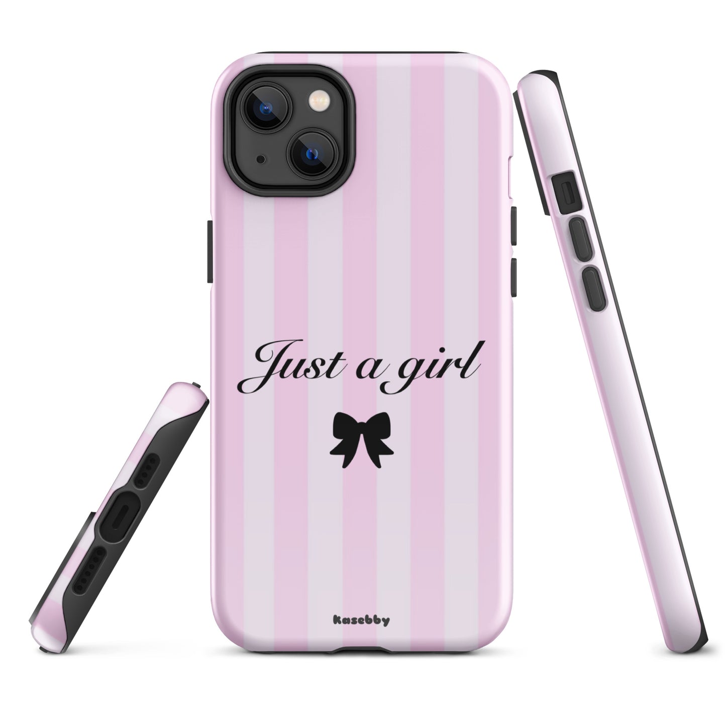 Just a Girl Pink Coquette Aesthetic Phone Case