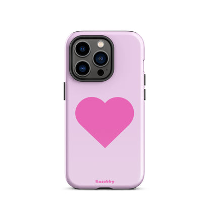 Pink Heart Cute Aesthetic Phone Case – Girly Protective iPhone Cover
