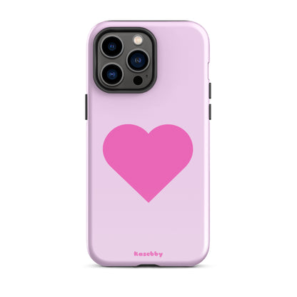 Pink Heart Cute Aesthetic Phone Case – Girly Protective iPhone Cover