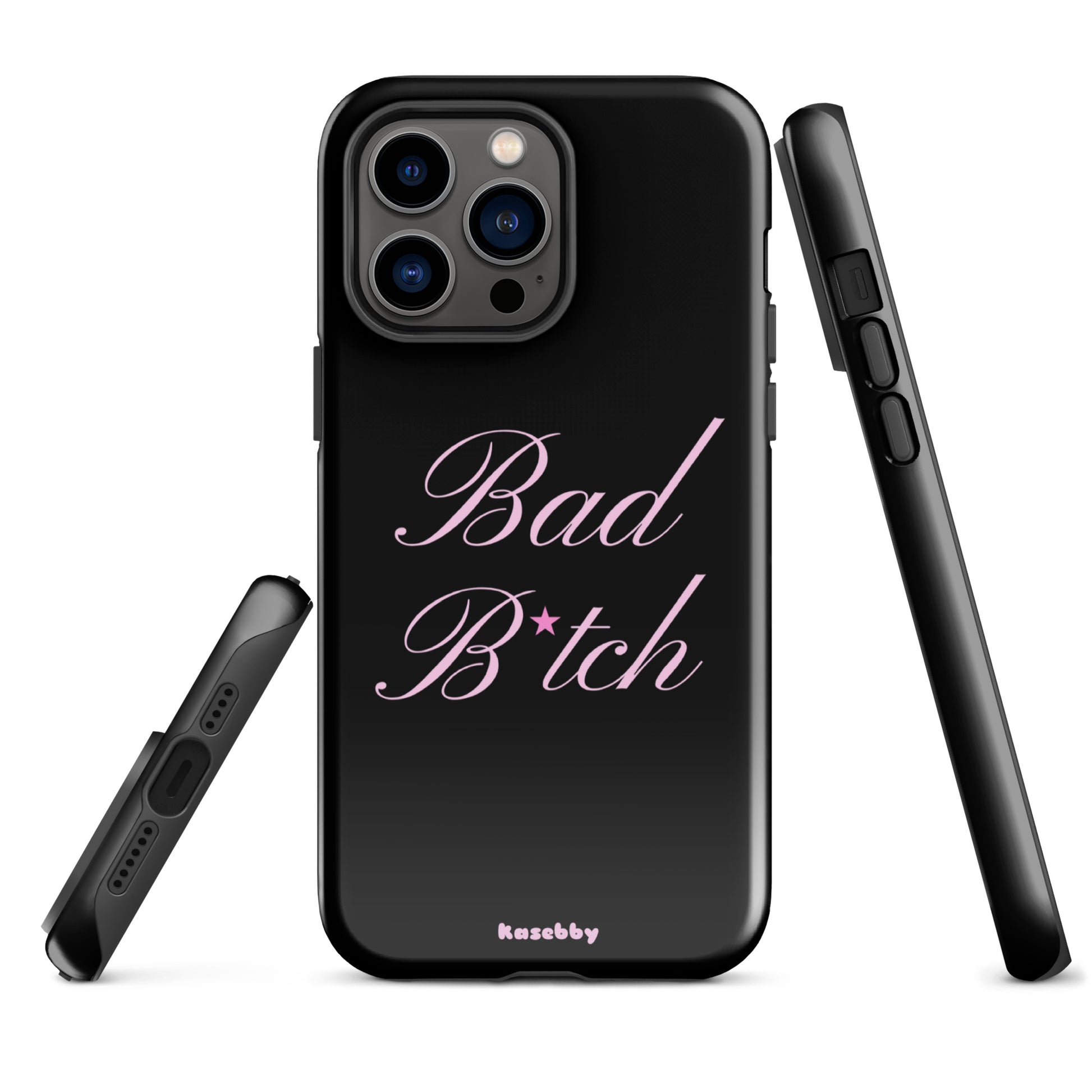 Pink and Black Baddie Phone Case - kasebby