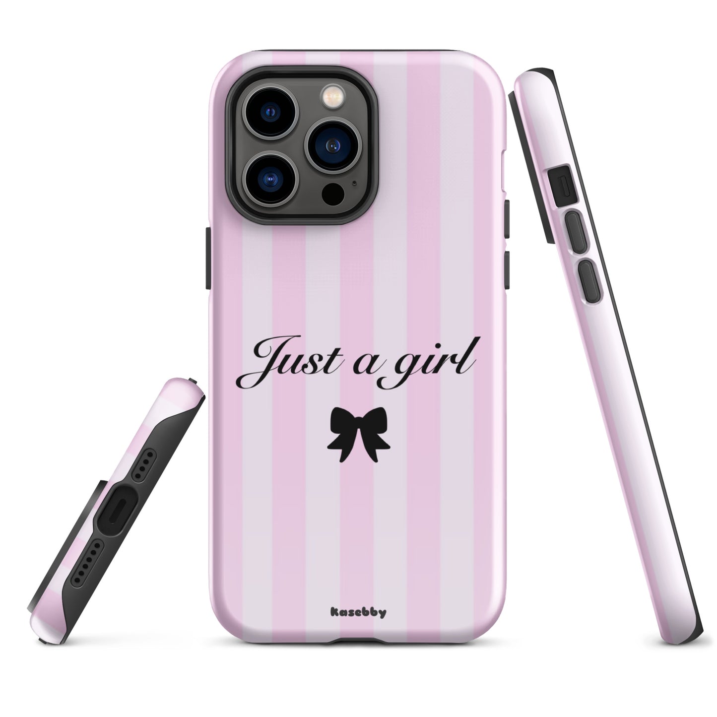 Just a Girl Pink Coquette Aesthetic Phone Case
