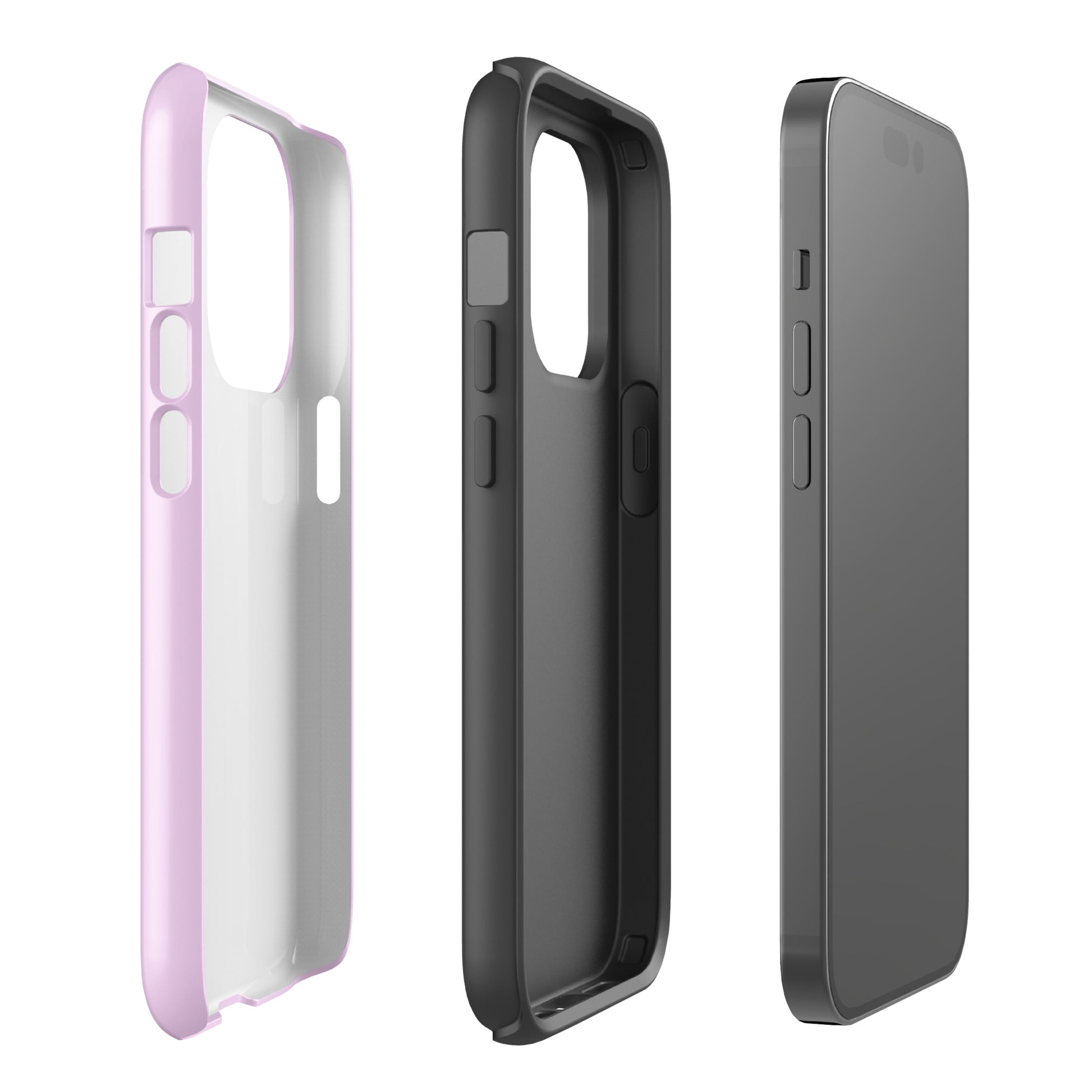 Pink Heart Phone Case – Dual Layer TPU + Polycarbonate Shockproof