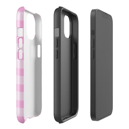 Pink Striped Phone Case - kasebby