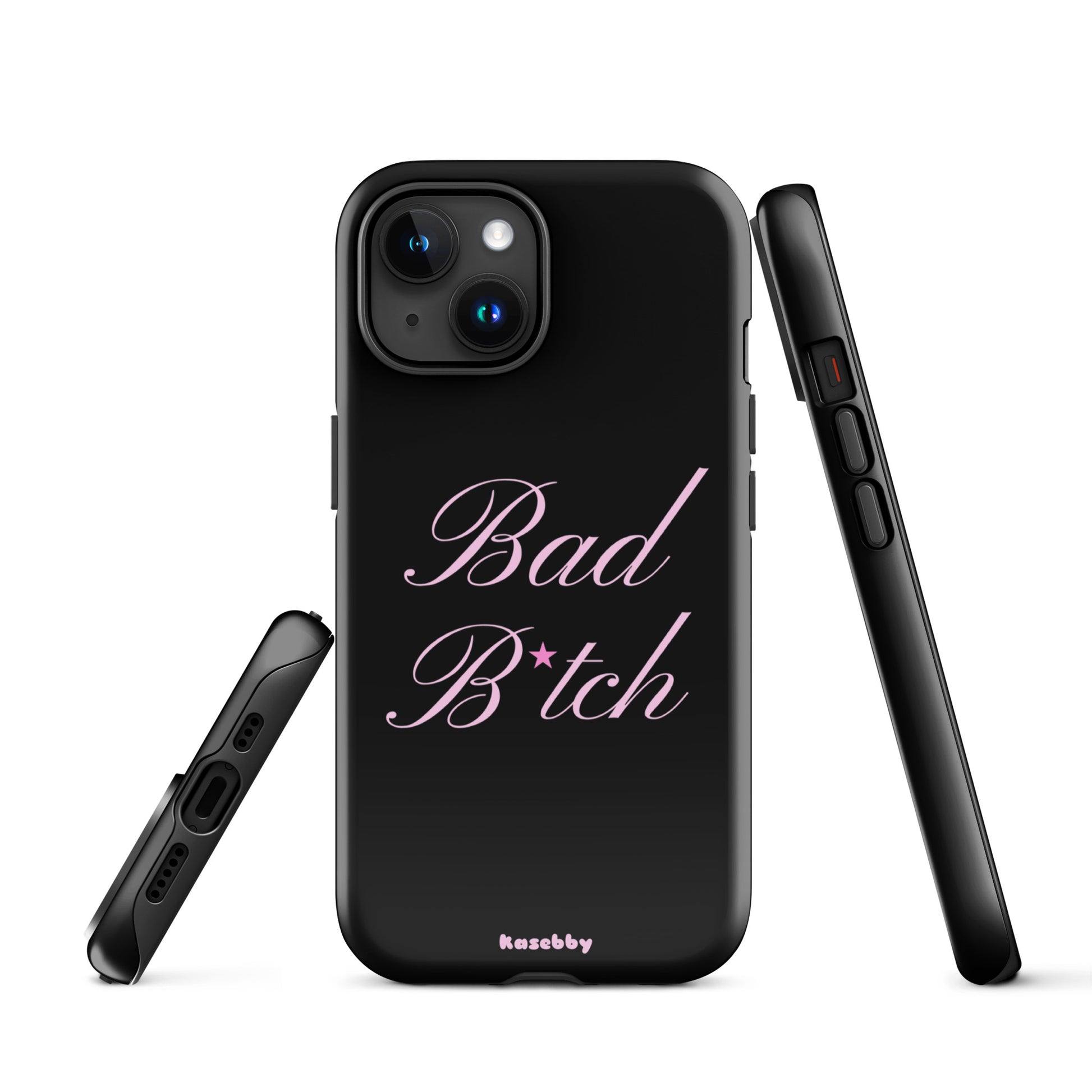 Pink and Black Baddie Phone Case - kasebby