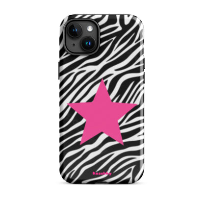 Zebra Print 2000s McBling Aesthetic Phone Case – Trendy Protective iPhone Cover