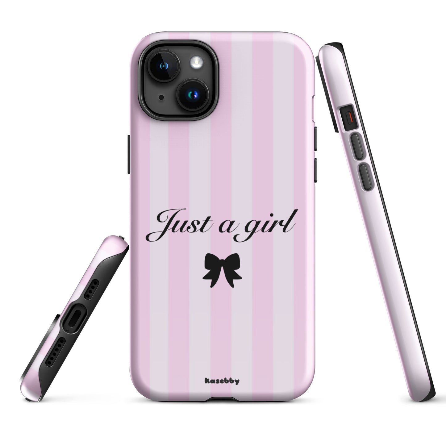 Just a Girl Pink Coquette Aesthetic Phone Case