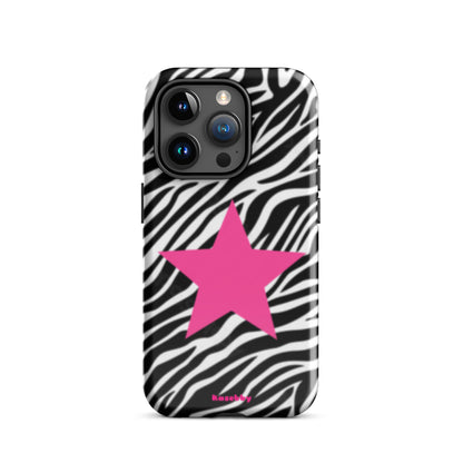 Zebra Print 2000s McBling Aesthetic Phone Case – Trendy Protective iPhone Cover