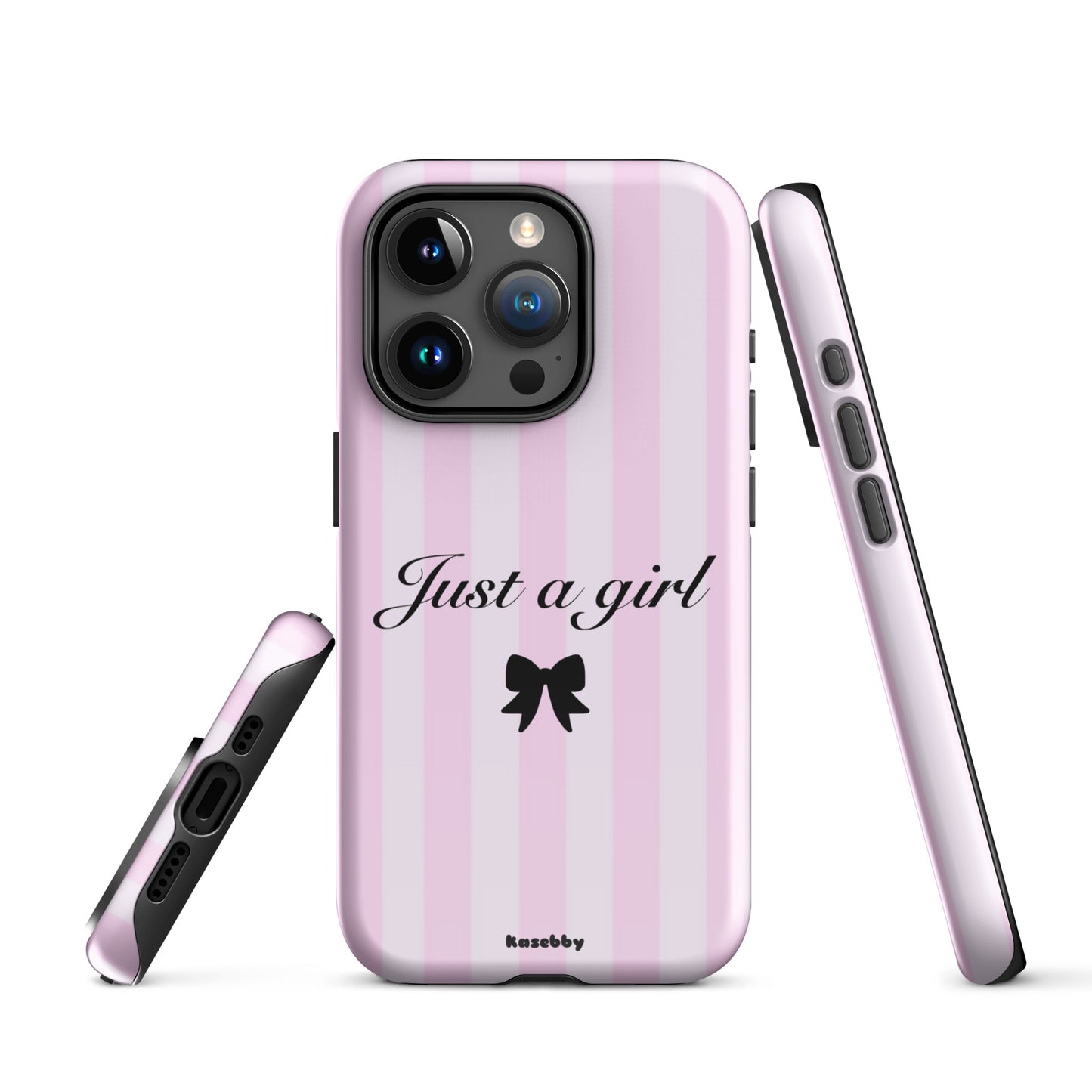 Just a Girl Pink Coquette Aesthetic Phone Case