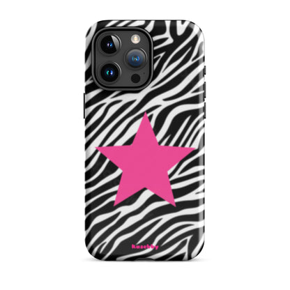 Zebra Print 2000s McBling Aesthetic Phone Case – Trendy Protective iPhone Cover
