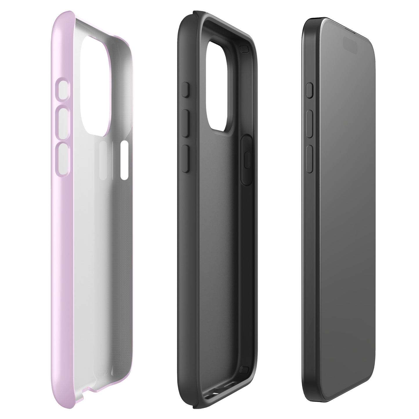 Pink Heart Phone Case – Dual Layer TPU + Polycarbonate Shockproof