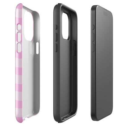 Pink Striped Phone Case - kasebby