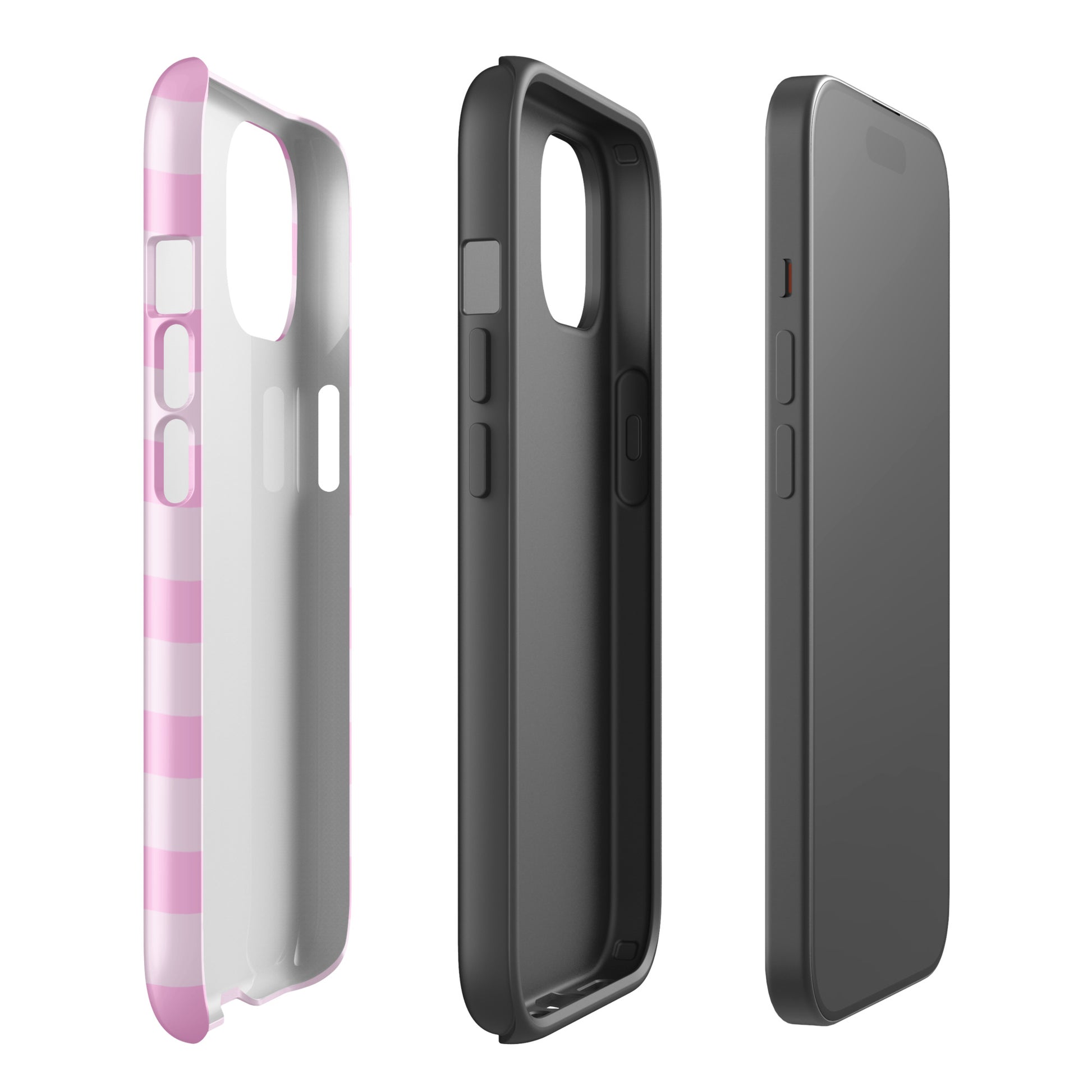 Pink Striped Phone Case - kasebby