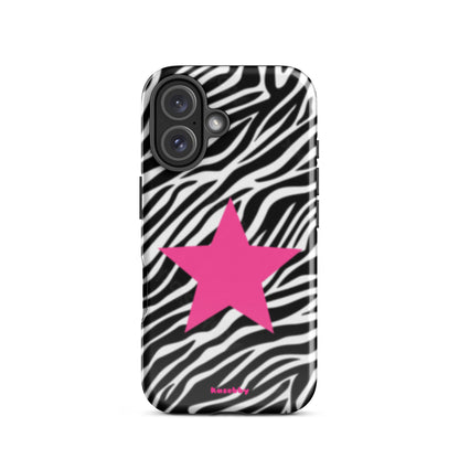 Zebra Print 2000s McBling Aesthetic Phone Case – Trendy Protective iPhone Cover