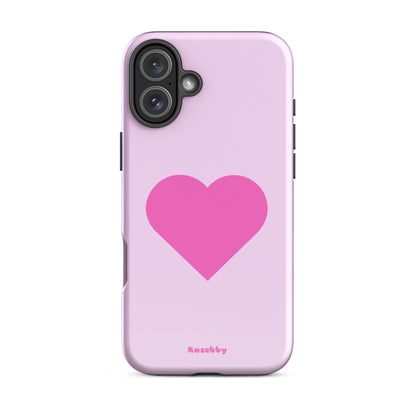 Pink Heart Cute Aesthetic Phone Case – Girly Protective iPhone Cover