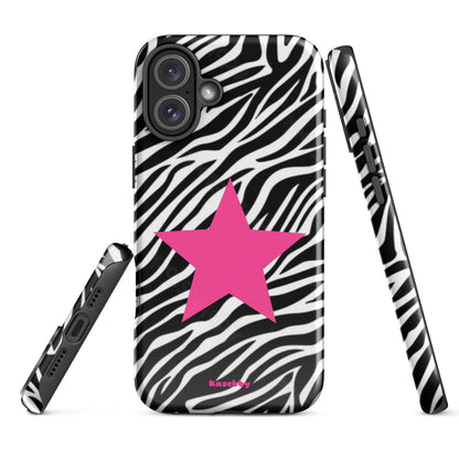 Zebra Print McBling Phone Case – Multi-Angle Durable Y2K Design