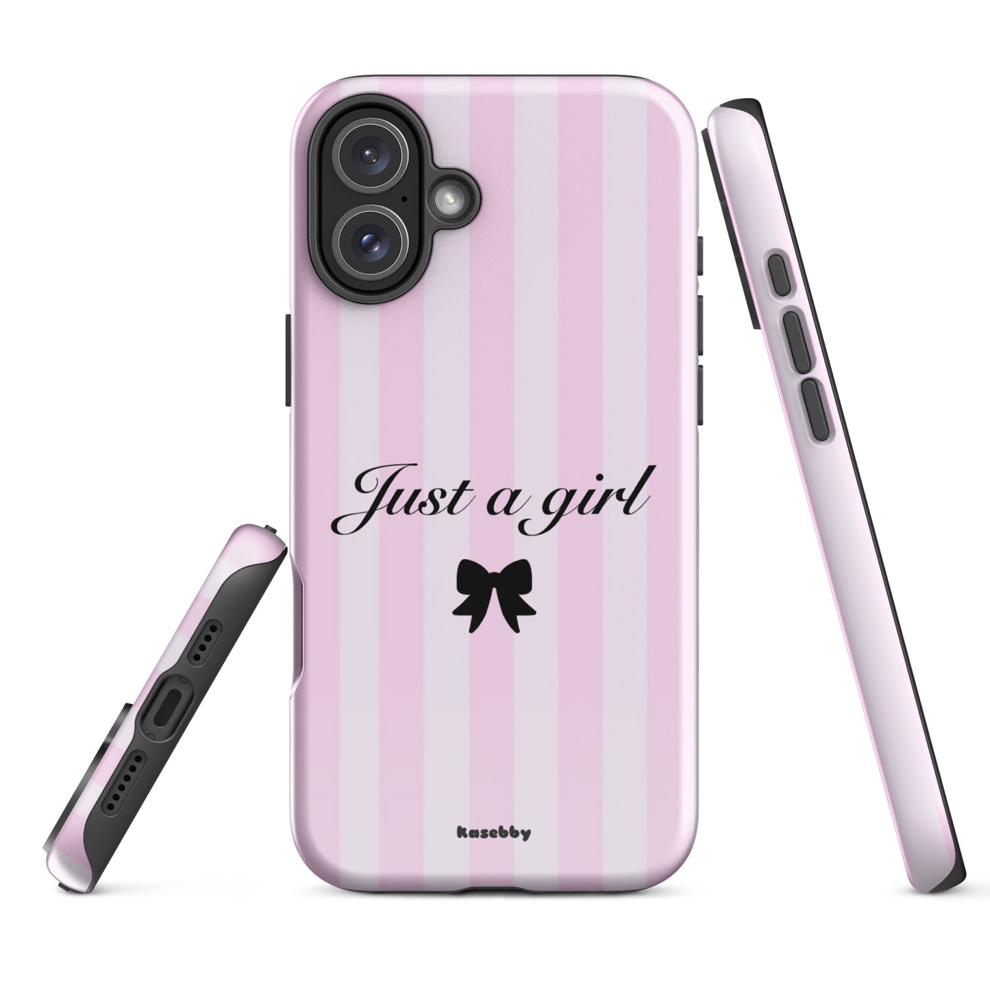 Just a Girl Pink Coquette Aesthetic Phone Case
