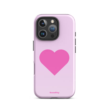 Pink Heart Cute Aesthetic Phone Case – Girly Protective iPhone Cover